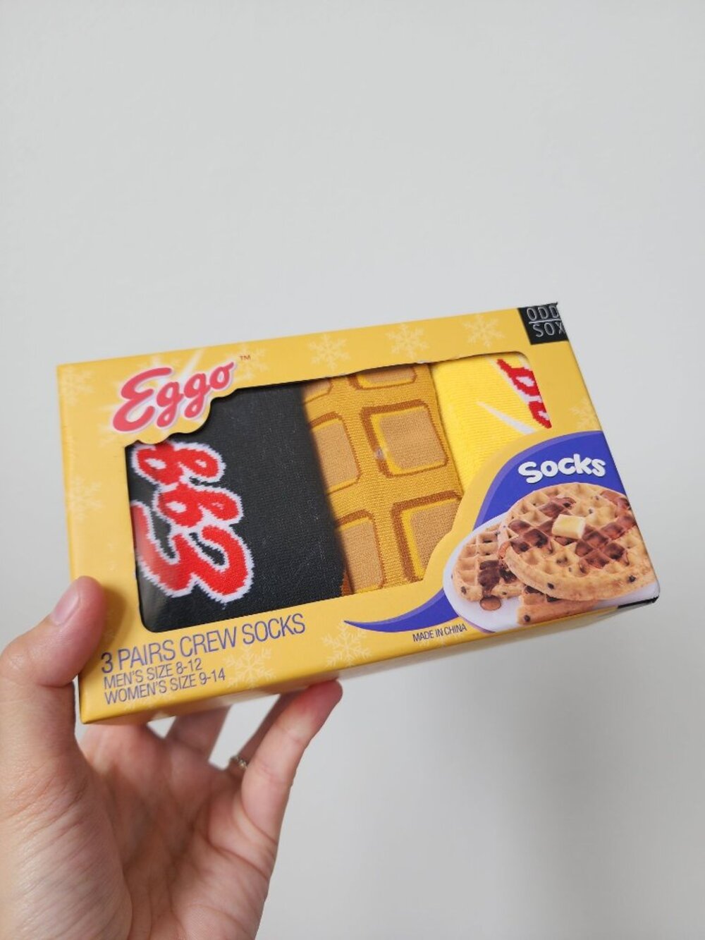 Odd Sox Kellogg Eggo waffles 3 pairs socks One Size